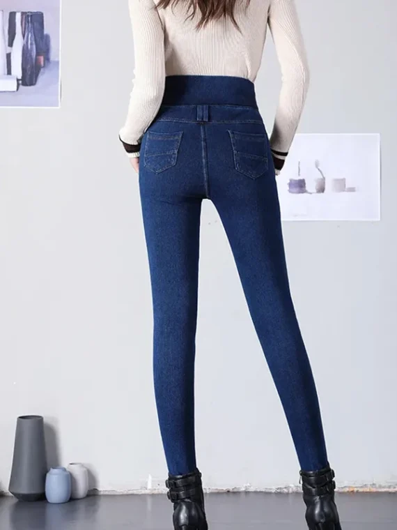 FlexElevate High Waist Thicken Warm Pencil Jeans