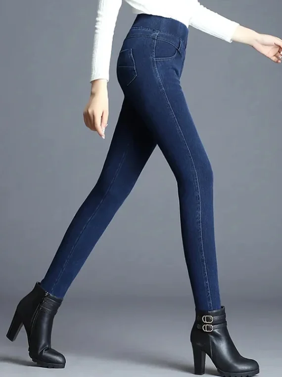 FlexElevate High Waist Thicken Warm Pencil Jeans