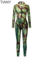 FlexElevate Halloween Blood Scar Cosplay Jumpsuit