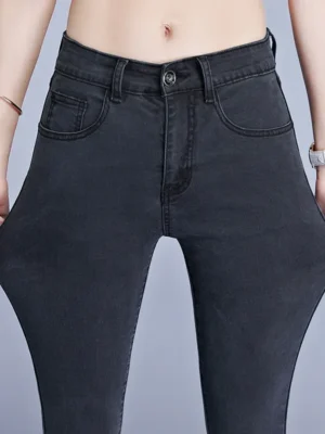 Jeans-for-Women-mom-Jeans-blue-gray-black-Woman-High-Elastic-36-38-40-Stretch-Jeans-1