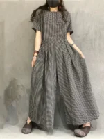 FlexElevate Lace-Up Linen Jumpsuit