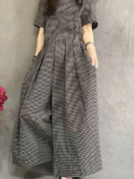 FlexElevate Lace-Up Linen Jumpsuit