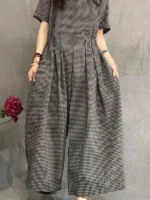 FlexElevate Lace-Up Linen Jumpsuit