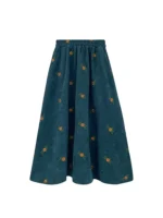 FlexElevate Corduroy Embroidery Long Skirt