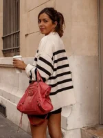 FlexElevate Striped Knitted Loose Long Sleeve Top