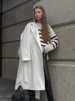 FlexElevate Striped Knitted Loose Long Sleeve Top