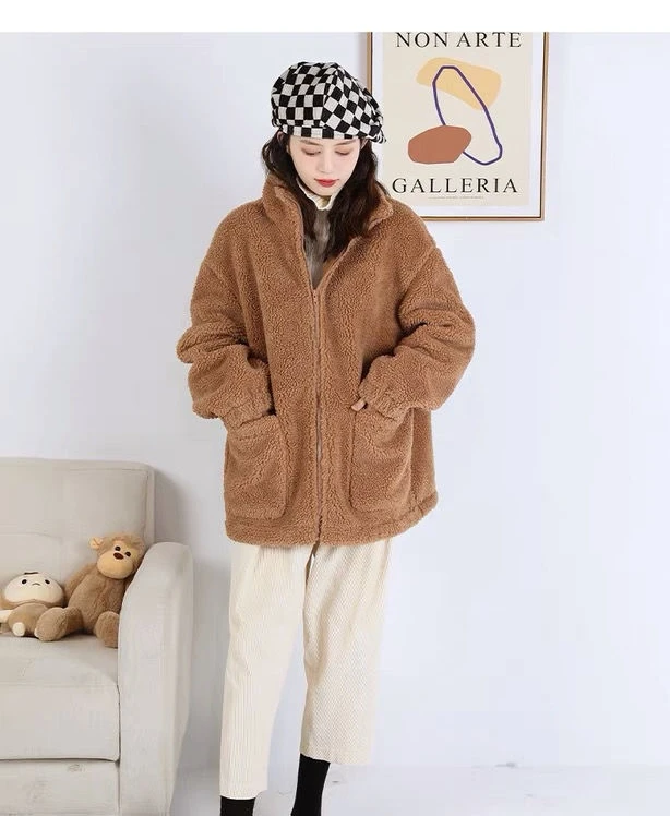 FlexElevate Lambswool Women's Shake Velvet Fleece Cardigan