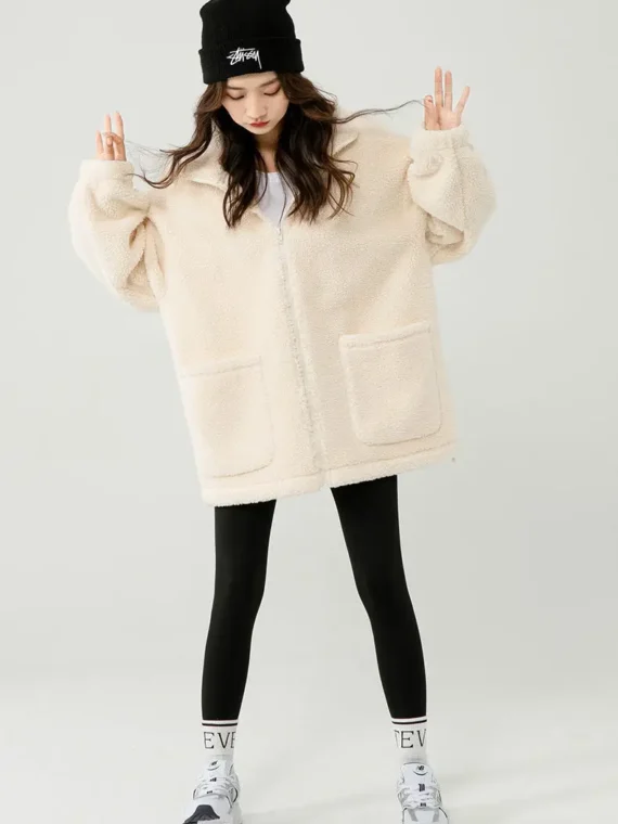 FlexElevate Lambswool Women's Shake Velvet Fleece Cardigan