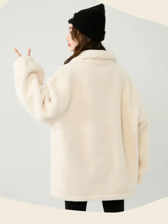 FlexElevate Lambswool Women's Shake Velvet Fleece Cardigan