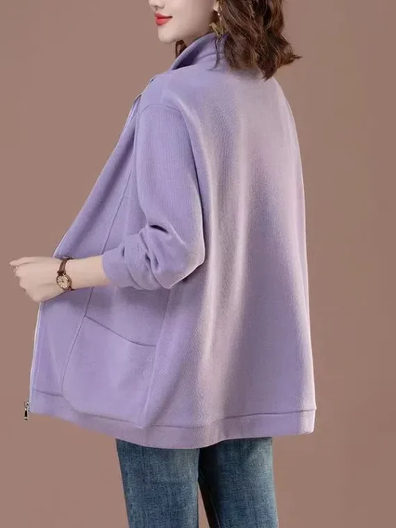 FlexElevate Sweatshirt Jacket Loose Zipper Cardigan