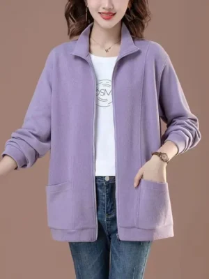 Loose-Zipper-Sweatshirt-Cardigan-Jacket-Women-s-2023-New-Spring-Autumn-Fashion-Thin-Coat-Pocket-Outwear