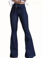FlexElevate Navy Blue Flared Jeans