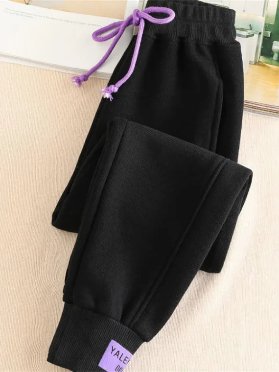 FlexElevate Autumn/Winter Black Streetwear Joggers