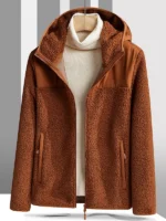 FlexElevate Lamb Fleece Hooded Cardigan Coat