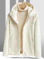 FlexElevate Lamb Fleece Hooded Cardigan Coat
