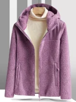 FlexElevate Lamb Fleece Hooded Cardigan Coat