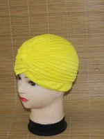 FlexElevate Pleated Yellow Turban Head Wrap