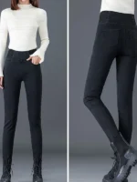 FlexElevate Oversize Black Skinny Pencil Jeans