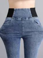 FlexElevate Oversize Black Skinny Pencil Jeans