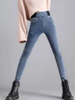 FlexElevate Oversize Black Skinny Pencil Jeans