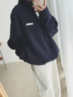 FlexElevate Korean Warm Fleece Fluffy Zip Hoodie