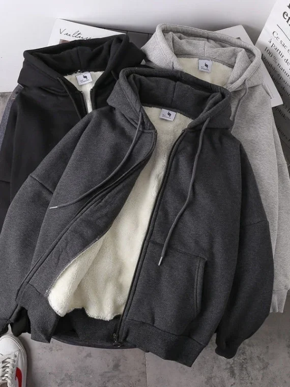 FlexElevate Women's Plush Velvet Winter Coat