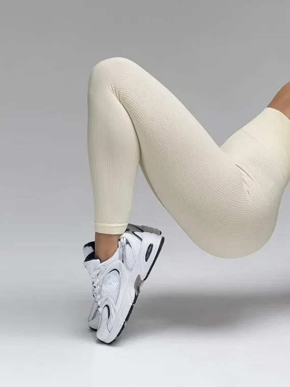 Flexelevate Ribbed High Waisted Yoga Leggings