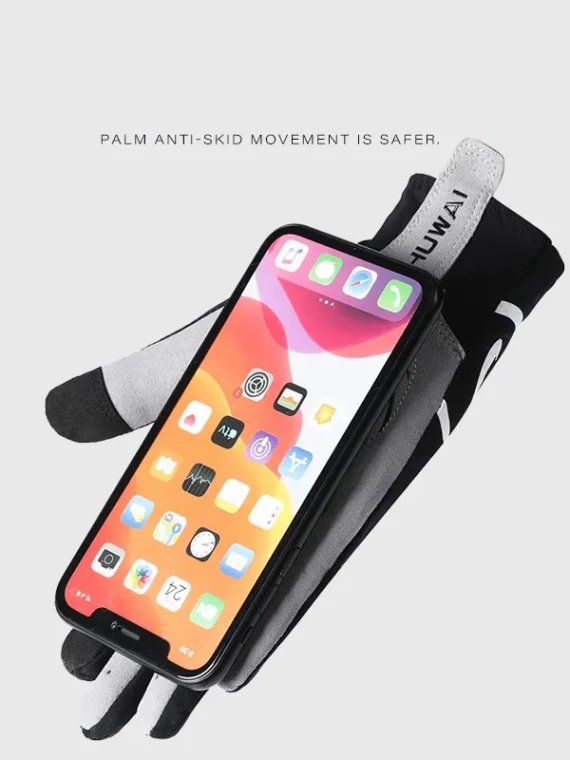 FlexElevate Touch Screen Black Cycling Gloves