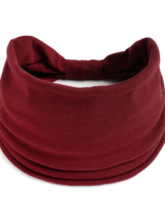 FlexElevate Solid Dark Red Color Yoga Headband
