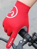 FlexElevate Touch Screen Red Cycling Gloves