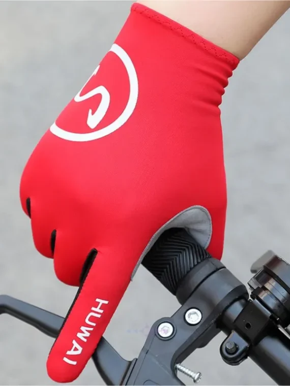 FlexElevate Touch Screen Red Cycling Gloves
