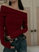 Flexelevate Sexy Off-Shoulder Crop Top