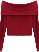 Flexelevate Sexy Off-Shoulder Crop Top