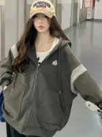 FlexElevate Simple Embroidered Letters Sports Cardigan