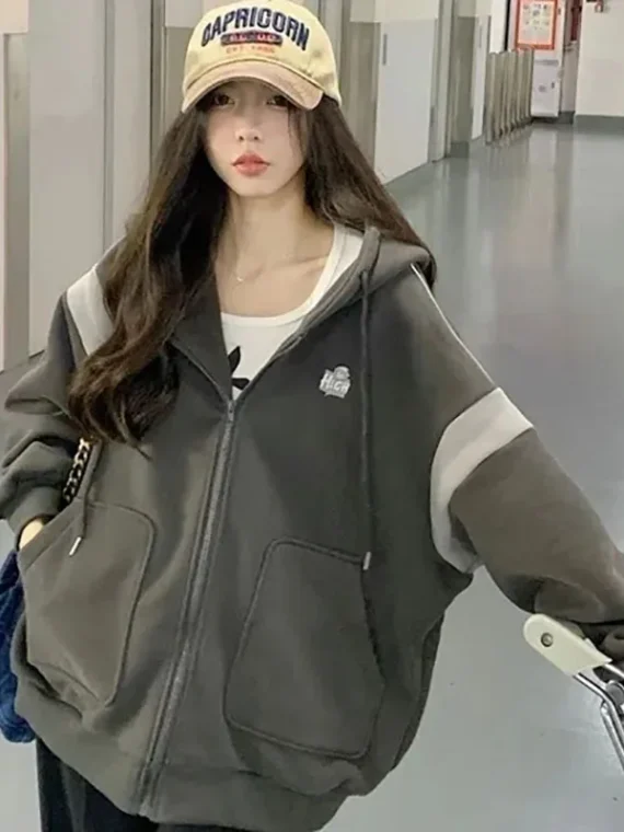 FlexElevate Simple Embroidered Letters Sports Cardigan