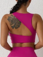 FlexElevate Solid Color Fitness Sports Bra