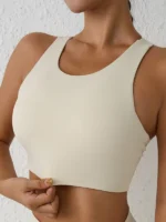 FlexElevate Solid Color Fitness Sports Bra