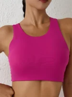 FlexElevate Solid Color Fitness Sports Bra