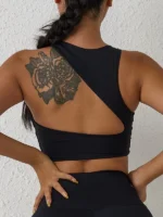 FlexElevate Solid Color Fitness Sports Bra