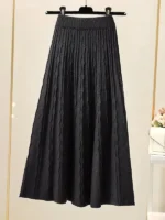 FlexElevate Women's Woolen Mid-Length Skirt