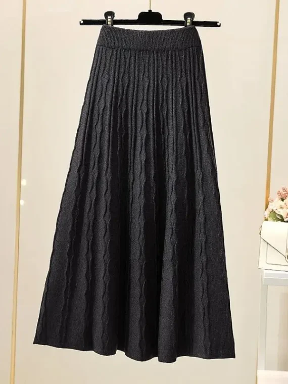 FlexElevate Women's Woolen Mid-Length Skirt