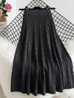 FlexElevate Women's Woolen Mid-Length Skirt