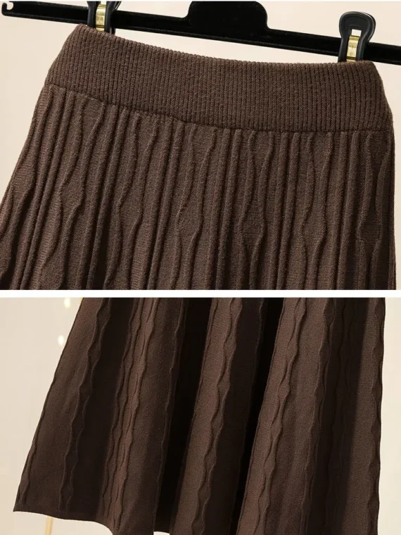 FlexElevate Women's Woolen Mid-Length Skirt