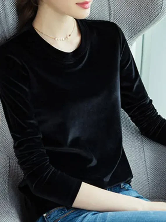 FlexElevate Women's Spring Velvet T-Shirt