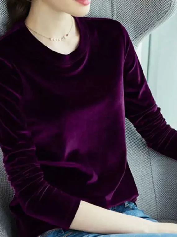 FlexElevate Women's Spring Velvet T-Shirt