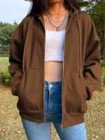 FlexElevate Oversize Hooded Cardigan Sweatshirt