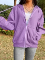 FlexElevate Oversize Hooded Cardigan Sweatshirt