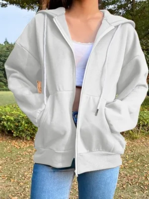 FlexElevate Oversize Hooded Cardigan Sweatshirt