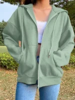 FlexElevate Oversize Hooded Cardigan Sweatshirt