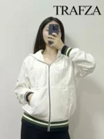 FlexElevate 2023 Women's White Hooded Cardigan